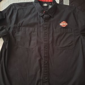 Mens harley-davidson 2xl button down shirt